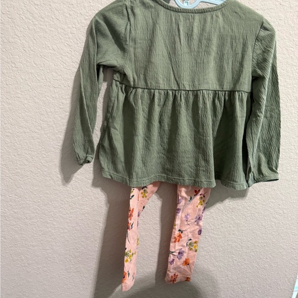 Carter’s 2-Piece Long Sleeve Top & Legging Set (5T) Floral Fall - Picture 3 of 3